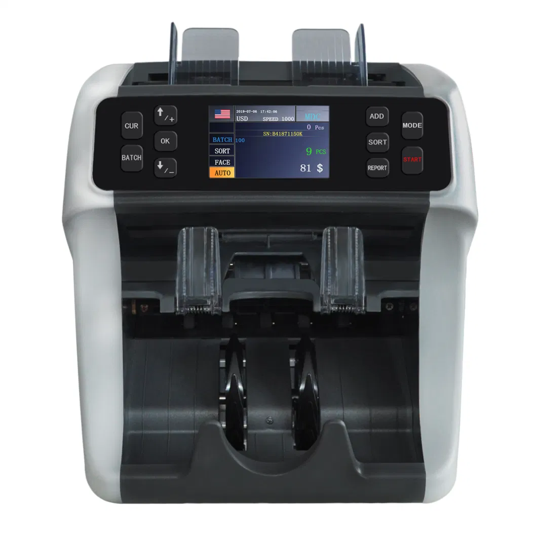 Hot Selling Professional Two Pocket Bill Multi Banknote Sorter Money Counter and Cash Currency Sorter Machine Ftwt-900