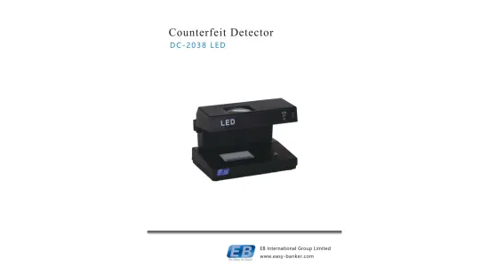 Detector de moneda euro Detector de tarjetas de crédito UV LED DC